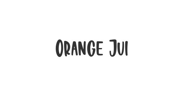 Orange Juice font thumb